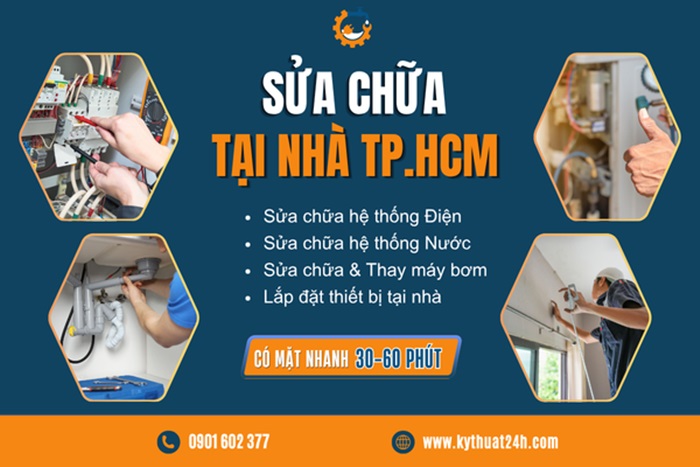 bảng giả dịch vụ tổng hợp lắp đặt và sửa chữa tại nhà TP.HCM