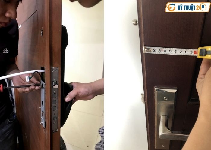 Quy trình lắp khóa điện tử tại Kỹ Thuật 24h